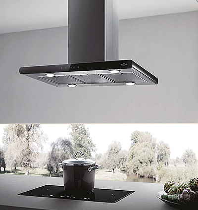 센텀 르엘 모델하우스 키친 이미지, 해커 주방가구로 완성한 하이엔드 주방 공간