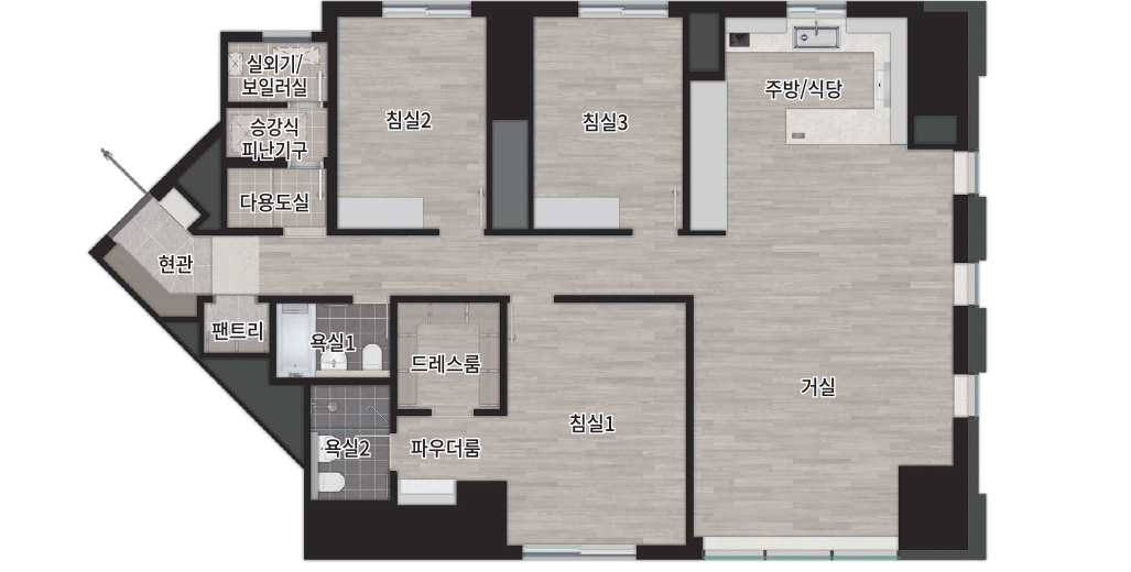 104C㎡ 확장형 평면 이미지
