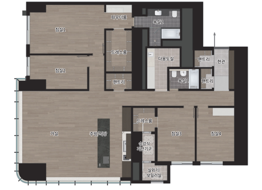 154㎡ 확장형 평면 이미지